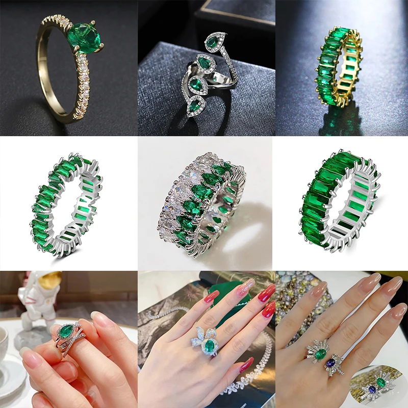 Full Range of Green Rings Fashion AAA Cubic Zirconia Green Rings for Women Crystal Ring Party Engagement Wedding Female Jewelry
Full Range of Green Rings Fashion AAA Cubic Zirconia Green Rings for Women Crystal Ring Party Engagement Wedding Female Jewelry
