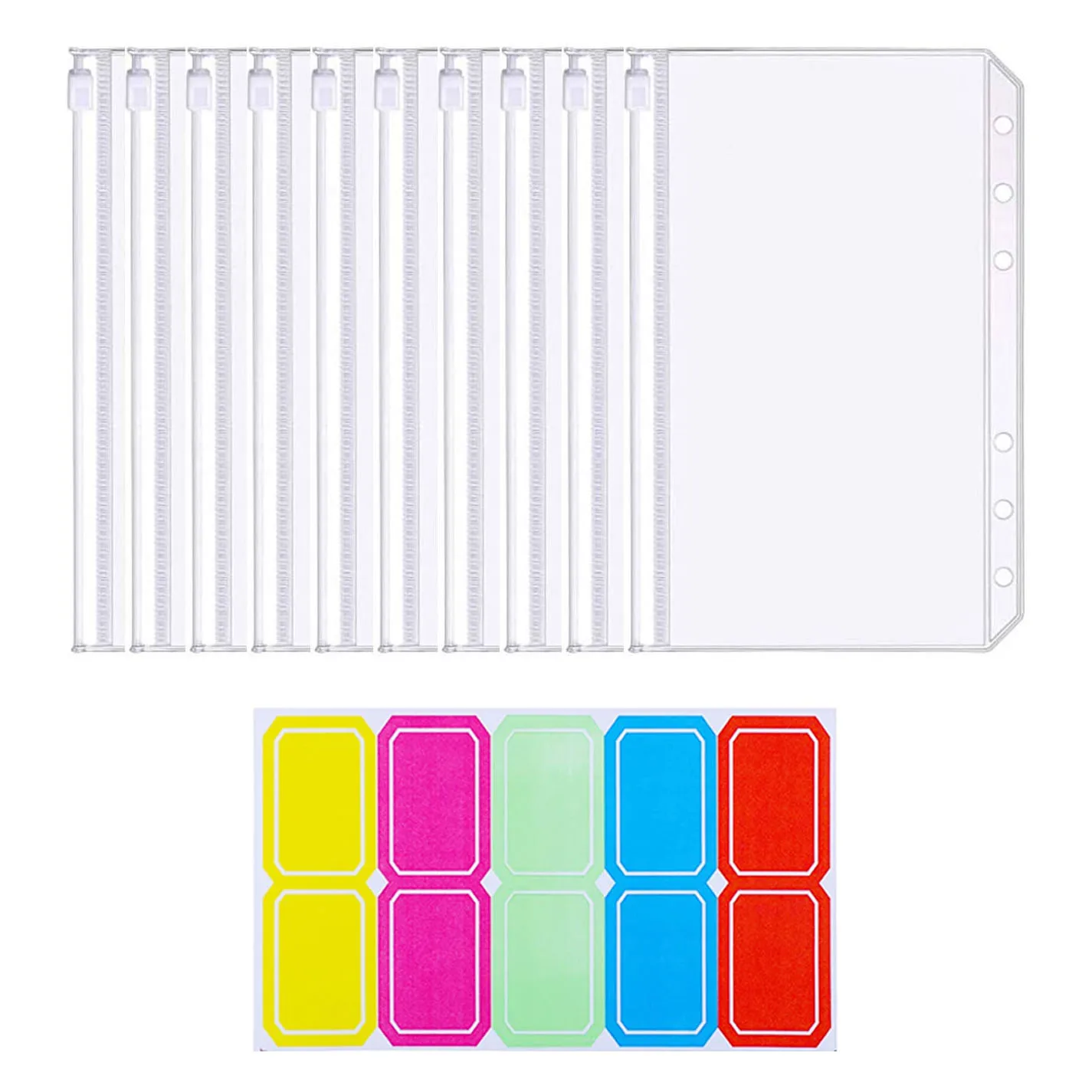 10 Pieces A6 Binder Cash Envelopes Pockets Zipper Folders ,Waterproof Loose Leaf Bags for 6-Ring Notebook Budgeting Saving Money
10 Pieces A6 Binder Cash Envelopes Pockets Zipper Folders ,Waterproof Loose Leaf Bags for 6-Ring Notebook Budgeting Saving Money