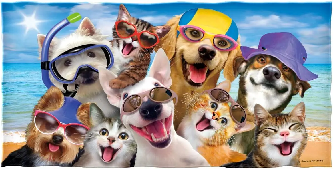 Dog Super Soft Plush Cotton Beach Bath Pool Towel (Beach Party)
Dog Super Soft Plush Cotton Beach Bath Pool Towel (Beach Party)