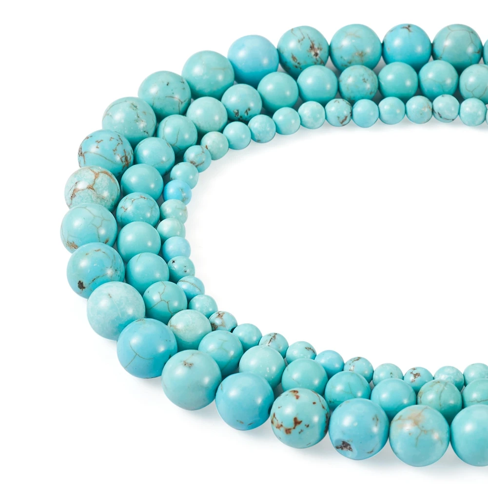 3 Strand 4~8mm Natural Stone Beads Dyed Turquoise Round Beads For Women Jewelry Making DIY Bracelet Necklace Accessories
3 Strand 4~8mm Natural Stone Beads Dyed Turquoise Round Beads For Women Jewelry Making DIY Bracelet Necklace Accessories