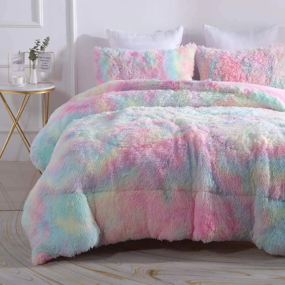 Plush Shaggy Comforter Set Fluffy Fuzzy Faux Fur Bedding Set - 3PC Microfiber Soft Warm Quilt Set
Plush Shaggy Comforter Set Fluffy Fuzzy Faux Fur Bedding Set - 3PC Microfiber Soft Warm Quilt Set