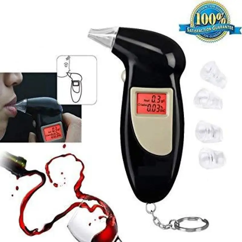 Professional Alcohol Breath Tester Breathalyzer Analyzer Detector Test Keychain Breathalizer Breathalyser DeviceLCD Screen
Professional Alcohol Breath Tester Breathalyzer Analyzer Detector Test Keychain Breathalizer Breathalyser DeviceLCD Screen