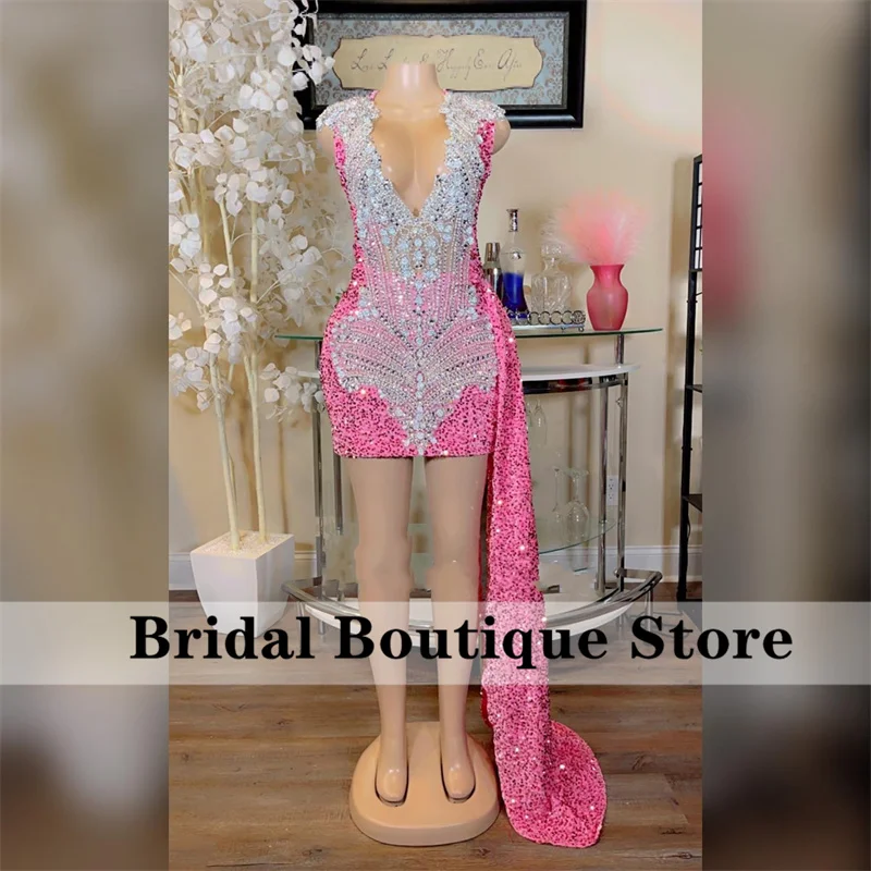 Sexy Sparkly Pink Mermaid Prom Dress 2023 Crystal Rhinestone Graduation Party Dress Homecoming Gowns Robe De Bal
Sexy Sparkly Pink Mermaid Prom Dress 2023 Crystal Rhinestone Graduation Party Dress Homecoming Gowns Robe De Bal