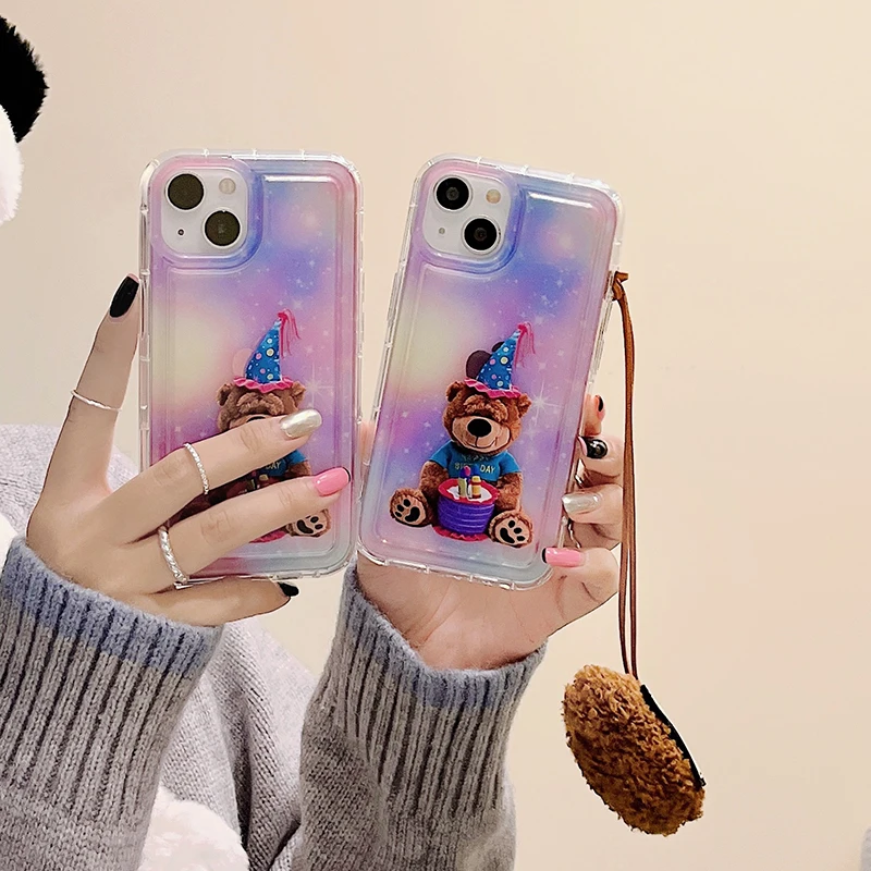 For iPhone 14 13 12 Pro Max 11 Girl Cute Cartoon Colour Birthday Bear Phone Case for iPhone14Pro 13Pro Woman Soft Silicone Cover
For iPhone 14 13 12 Pro Max 11 Girl Cute Cartoon Colour Birthday Bear Phone Case for iPhone14Pro 13Pro Woman Soft Silicone Cover