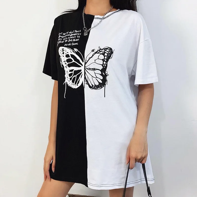 QNPQYX New Plus Size Tshirts Women Contrast Color Butterfly Print Streetwear T-shirts Ladies Short Sleeve O-Neck Harajuku Shirts
QNPQYX New Plus Size Tshirts Women Contrast Color Butterfly Print Streetwear T-shirts Ladies Short Sleeve O-Neck Harajuku Shirts