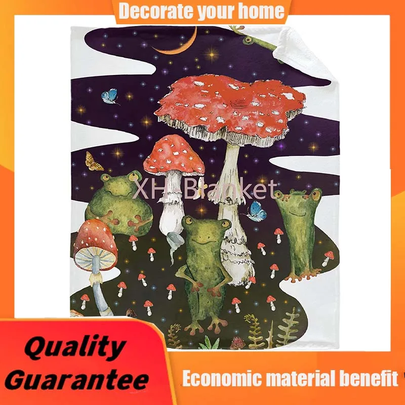Flannel Fleece Bed Blanket Mushroom Frog Throw Blanket Lightweight Cozy for Bedroom All Season Sofa Decor Gift for Teens
Flannel Fleece Bed Blanket Mushroom Frog Throw Blanket Lightweight Cozy for Bedroom All Season Sofa Decor Gift for Teens