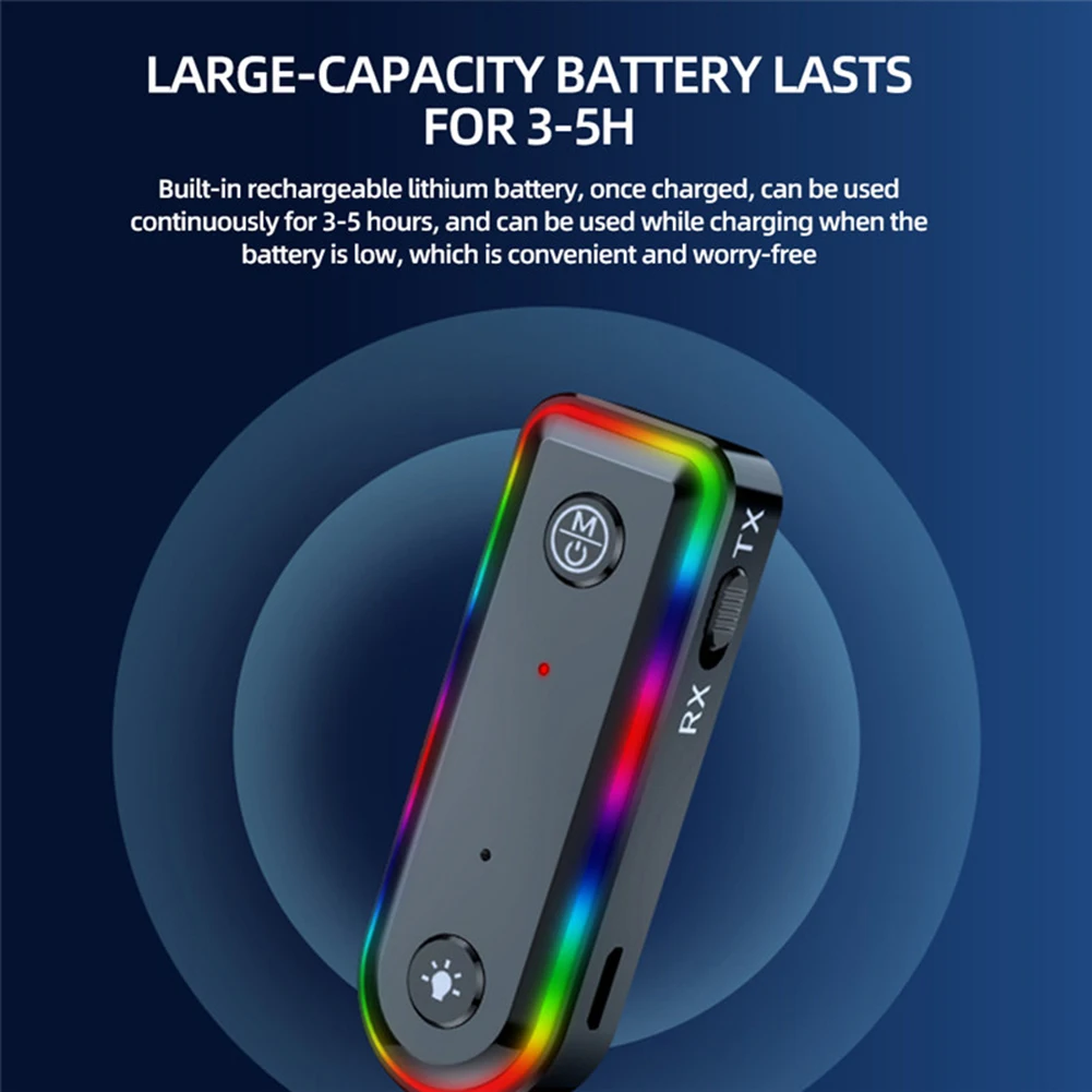 Transmitter Bluetooth Receiver 1pc 2- In-1 Black Bluetooth Colorful Light DC5V Car Audio Amplifier Bluetooth 5.3
Transmitter Bluetooth Receiver 1pc 2- In-1 Black Bluetooth Colorful Light DC5V Car Audio Amplifier Bluetooth 5.3