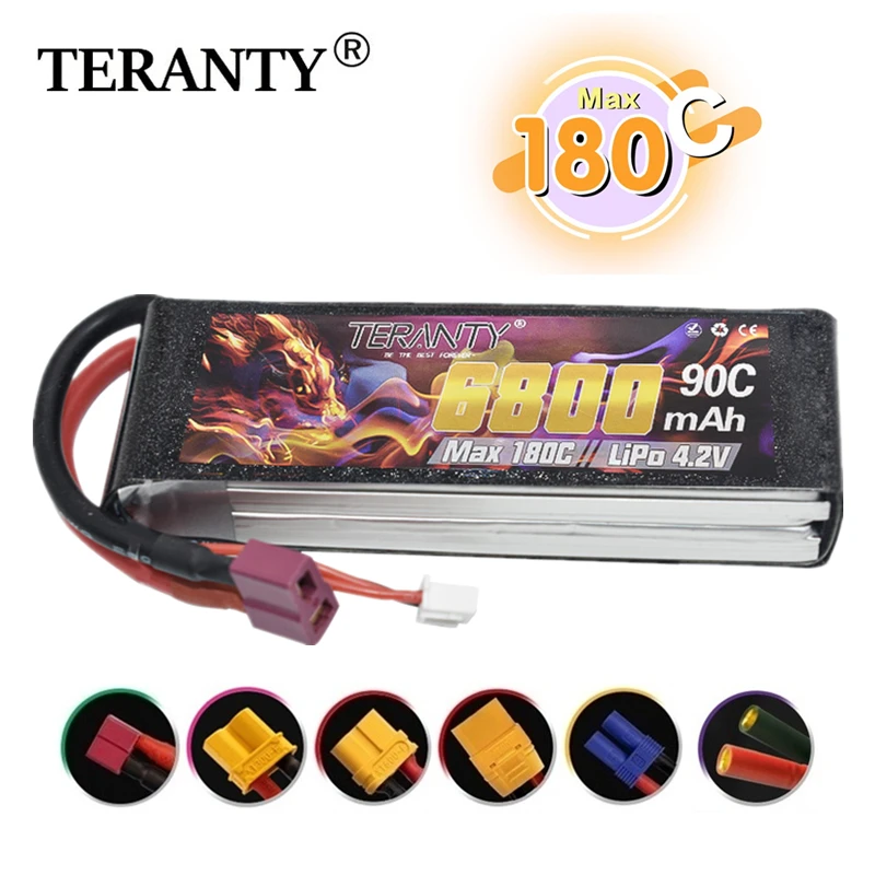 Max 180C TERANTY 2S 7.4v 6800mAh Rechargeable Lipo Battery For UAV RC Helicopter FPV Car Boat Airplane Parts With T/XT60 Plug
Max 180C TERANTY 2S 7.4v 6800mAh Rechargeable Lipo Battery For UAV RC Helicopter FPV Car Boat Airplane Parts With T/XT60 Plug