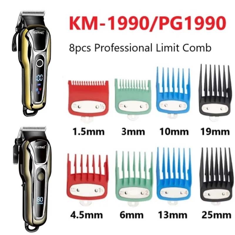new 8Pcs Professional Limit Comb Cutting Guide Combs 1.5/3/4.5/6/10/13/19/25MM Set For Kemei KM-1990 KM-PG1990
new 8Pcs Professional Limit Comb Cutting Guide Combs 1.5/3/4.5/6/10/13/19/25MM Set For Kemei KM-1990 KM-PG1990