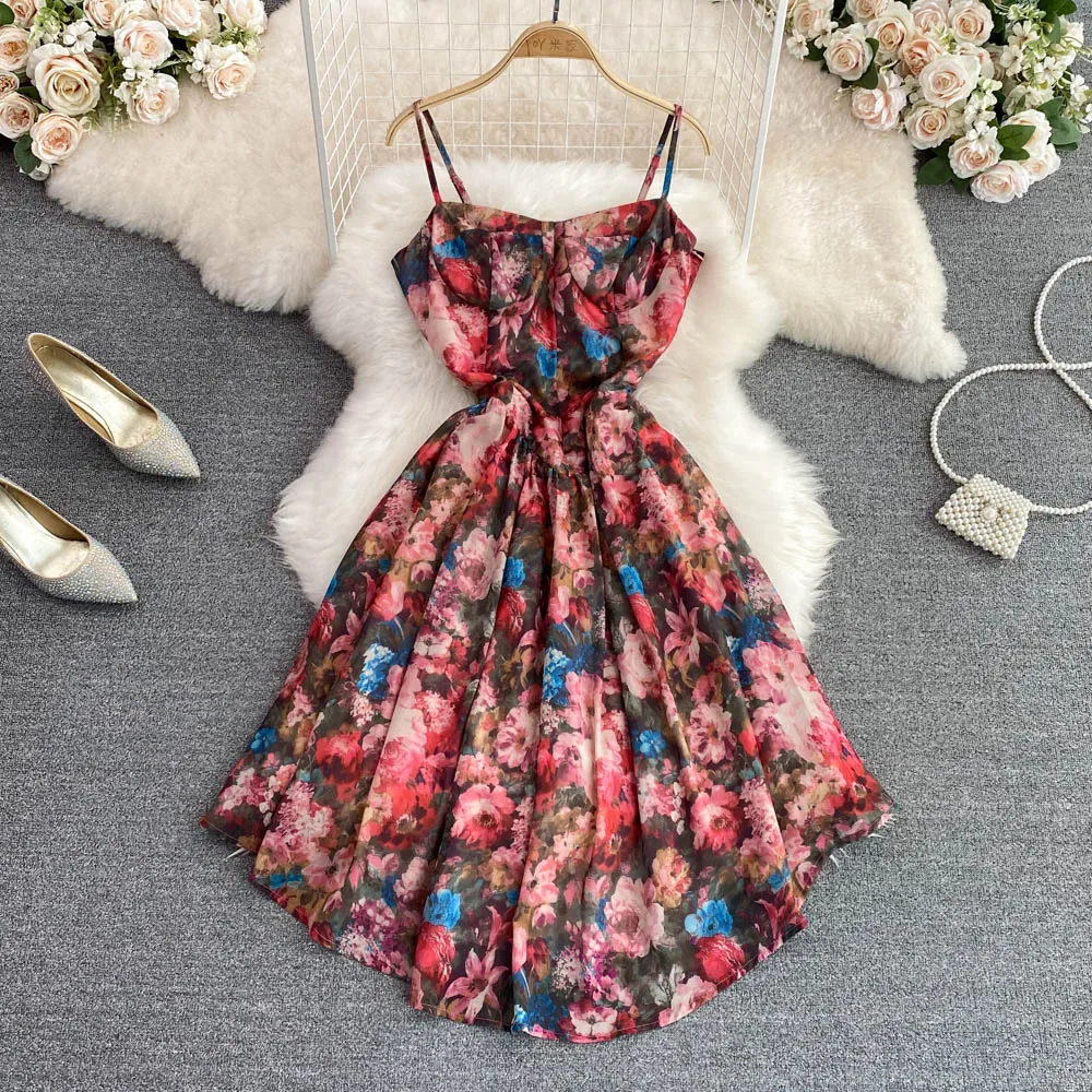 VANOVICH Summer New Sweet Beach Style Print Spaghetti Strap Dress Fashionable Temperament Irregular Chiffon A-LINE Dress
VANOVICH Summer New Sweet Beach Style Print Spaghetti Strap Dress Fashionable Temperament Irregular Chiffon A-LINE Dress