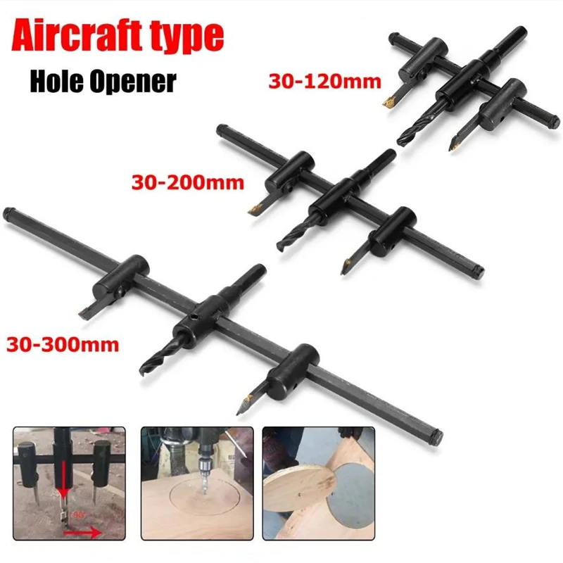 Circle Hole Saw Adjustable Drill Bit 120/200/300mm Aircraft Type Wood Hole Drill Bits Saw Cutter Cordless Woodworking Tools
Circle Hole Saw Adjustable Drill Bit 120/200/300mm Aircraft Type Wood Hole Drill Bits Saw Cutter Cordless Woodworking Tools