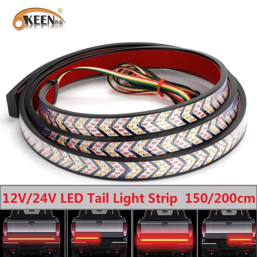 OKEEN 12V 24V Car LED Tailgate Light LED Truck Tailgate Light Bar Red Running Turn Signal Brake Reverse Backup Tail light Strip
OKEEN 12V 24V Car LED Tailgate Light LED Truck Tailgate Light Bar Red Running Turn Signal Brake Reverse Backup Tail light Strip