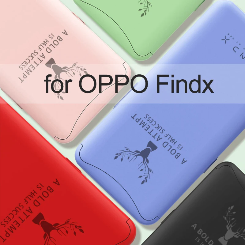 

Case For Oppo Findx Liquid Hard Shell Fawn Simple Letter Solid Color Lift All-inclusive Find x Back Cover Mobile Phone Case