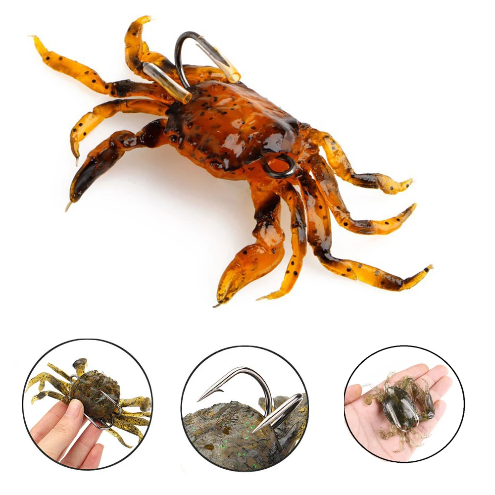10cm Crab Lures 3D Simulation Crab Bait with Sharp Hooks Artificial Bait Soft Bait Bass Wrasse Cod Sea Fishing Hook Tackle Tool
10cm Crab Lures 3D Simulation Crab Bait with Sharp Hooks Artificial Bait Soft Bait Bass Wrasse Cod Sea Fishing Hook Tackle Tool