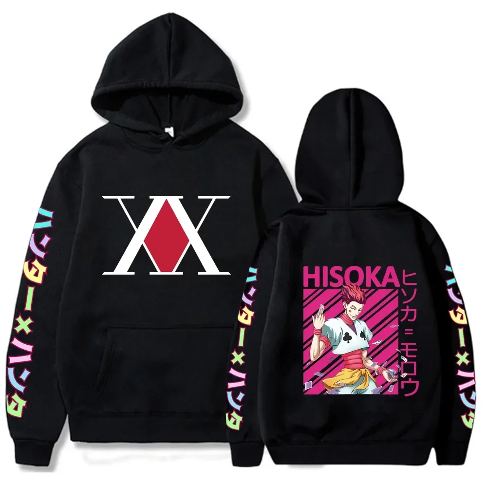 Свитшот Hunter X Hunter Hisoka мужской с капюшоном, уличная одежда с аниме принтом, Свободный пуловер с длинным рукавом, на осень
Свитшот Hunter X Hunter Hisoka мужской с капюшоном, уличная одежда с аниме принтом, Свободный пуловер с длинным рукавом, на осень