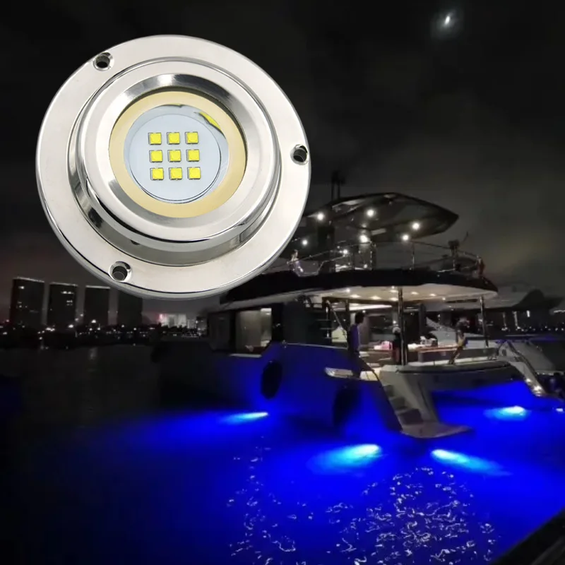 Подводный светодиодный светильник для лодки 27 Вт b316L из нержавеющей стали RGB с