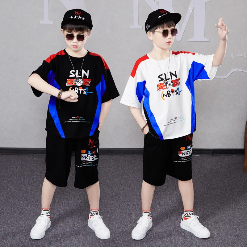 Boy Clothes Children Summer Letter Patchwork Short Sleeve Sports Suit 2022 New School Boys Clothing Tracksuit Baby Kids Outfits
Boy Clothes Children Summer Letter Patchwork Short Sleeve Sports Suit 2022 New School Boys Clothing Tracksuit Baby Kids Outfits