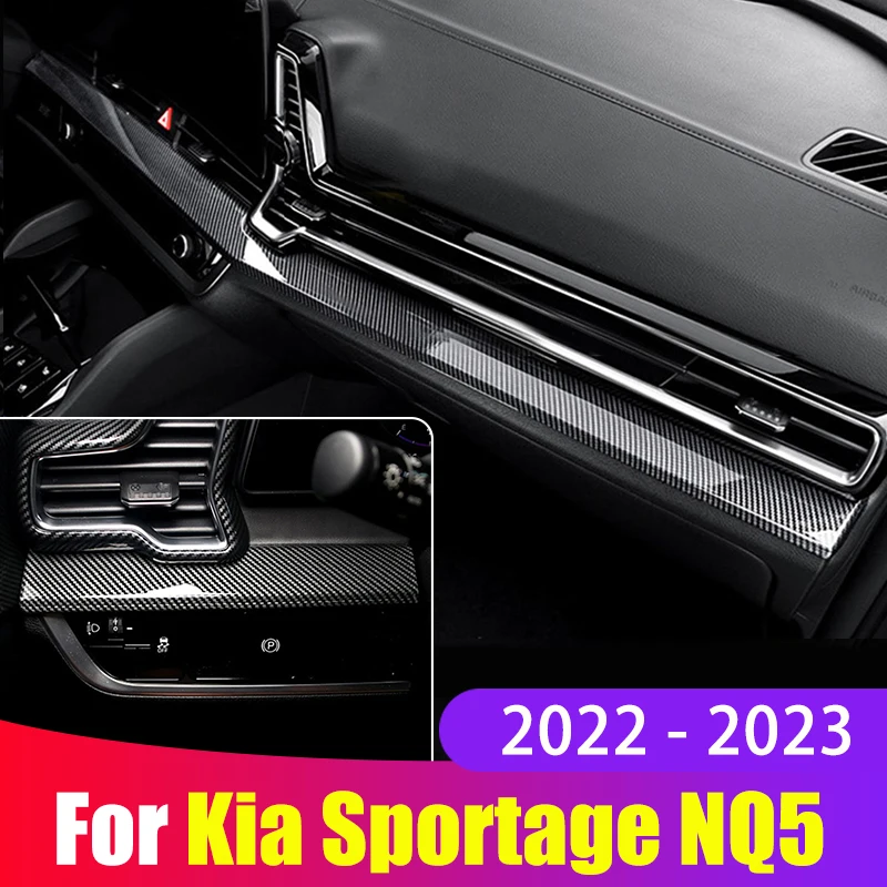 Для Kia Sportage NQ5 2022 2023 украшение для салона приборной панели из углеродного волокна наклейки с центральным управлением полоски отделка крышки аксессуары
Для Kia Sportage NQ5 2022 2023 украшение для салона приборной панели из углеродного волокна наклейки с центральным управлением полоски отделка крышки аксессуары