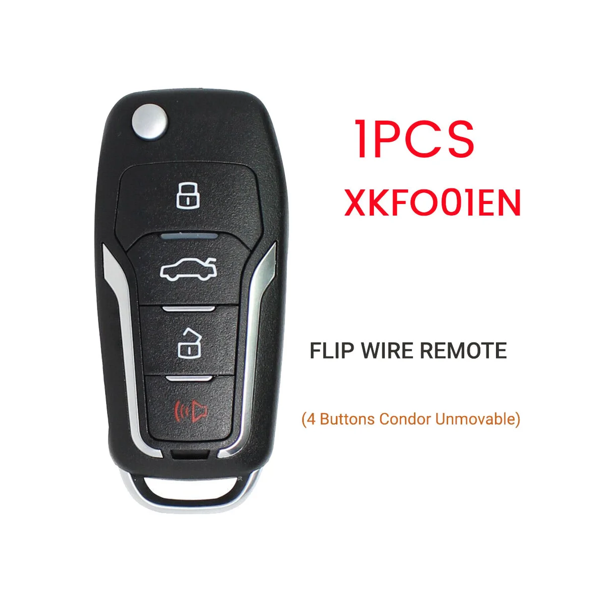 For Xhorse XKFO01EN Universal Wire Remote Key Fob Flip 4 Button for Ford Style for VVDI Key Tool 
For Xhorse XKFO01EN Universal Wire Remote Key Fob Flip 4 Button for Ford Style for VVDI Key Tool