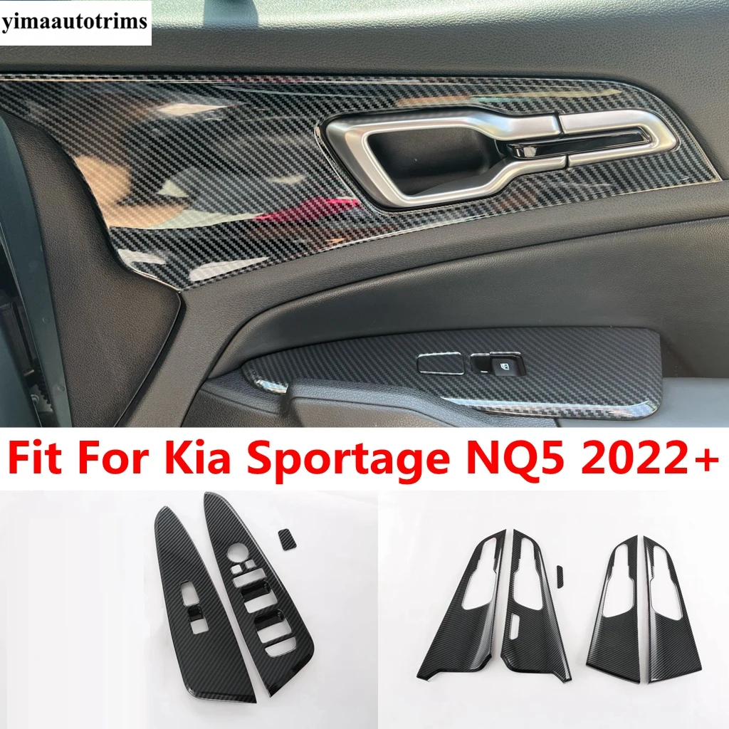 

Car Armrest Window Glass Lift Switch Button Panel Frame Decor Cover Trim Accessories Interior Kit For Kia Sportage NQ5 2022 2023