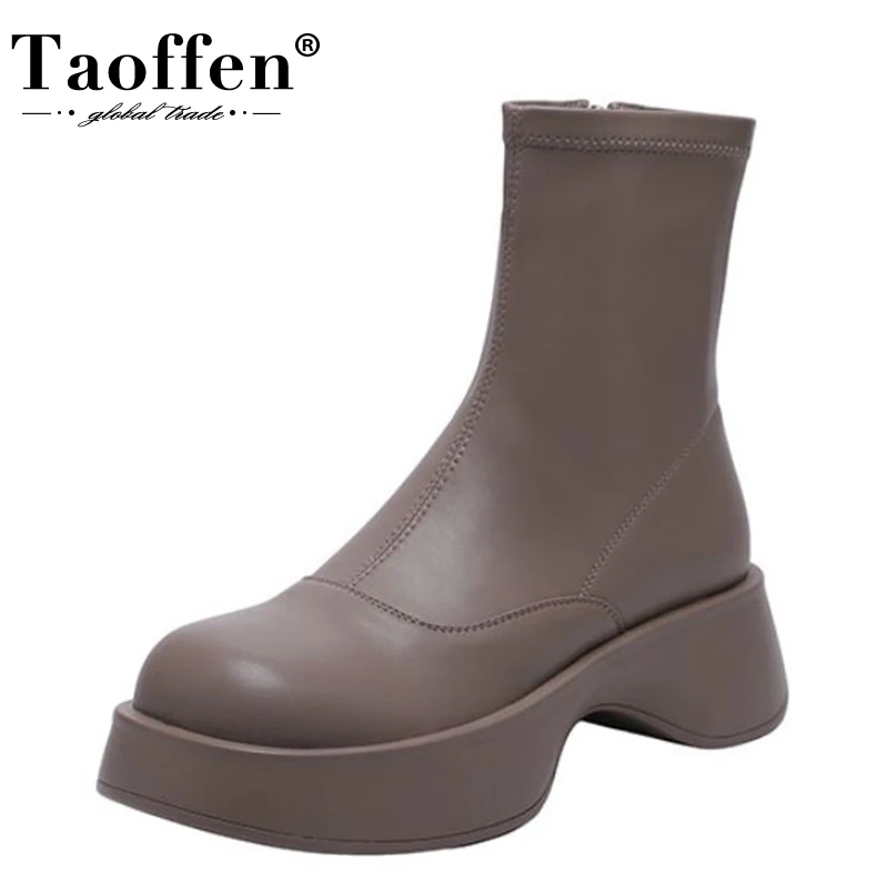 Taoffen Size 33-40 Women Ankle Boots Strange Heel Winter Shoes Woman Ins Style Club Chunky Trendy Short Boots Female Footwear
Taoffen Size 33-40 Women Ankle Boots Strange Heel Winter Shoes Woman Ins Style Club Chunky Trendy Short Boots Female Footwear