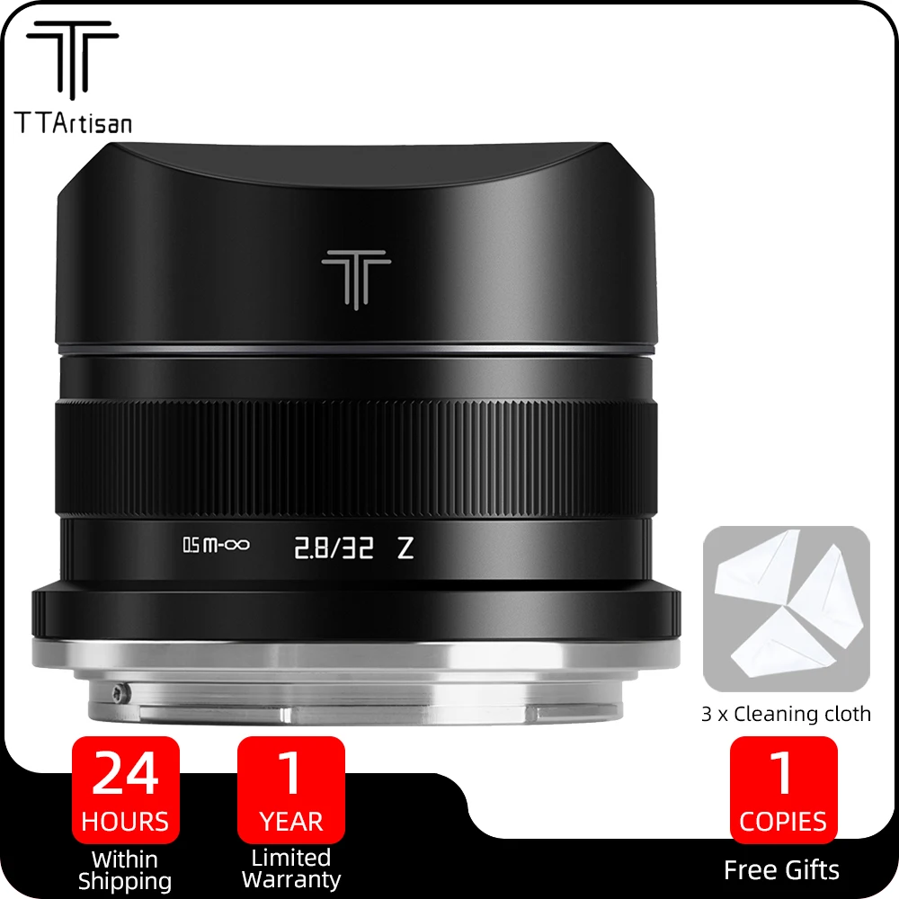 TTArtisan 32mm f2.8 Full Frame Auto Focus Wide Angle Movie Viewing Angle Camera Lens for Nikon Z Mount Z50 ZFC Z6 Z7 Z9 Z6II
TTArtisan 32mm f2.8 Full Frame Auto Focus Wide Angle Movie Viewing Angle Camera Lens for Nikon Z Mount Z50 ZFC Z6 Z7 Z9 Z6II