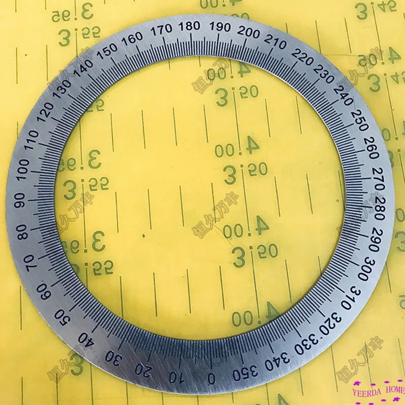 Stainless steel decorative plate Diameter:120mm inner hole:90mm thickness:1mm 360 degree Stainless steel dial scale disc
Stainless steel decorative plate Diameter:120mm inner hole:90mm thickness:1mm 360 degree Stainless steel dial scale disc