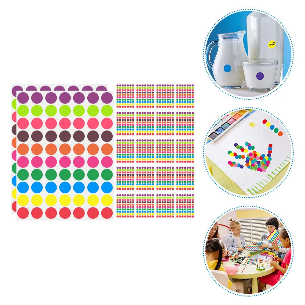 

1400 Pcs Envelope Blank Gift Tags Circle Dots Labels Sticker Round The Adhesive Stickers Paper Colored