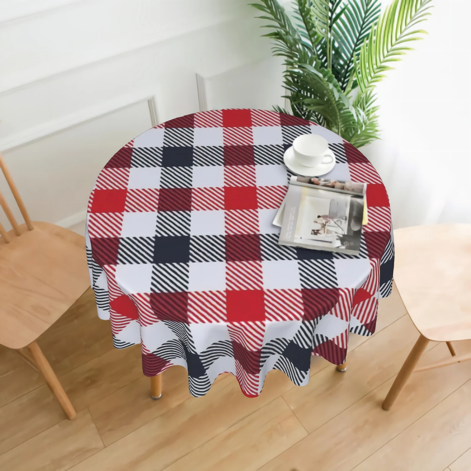 Flame Scarlet Check Round Tablecloth Waterproof Reusable Fabric Circle Table Cover for Kitchen Picnic
Flame Scarlet Check Round Tablecloth Waterproof Reusable Fabric Circle Table Cover for Kitchen Picnic