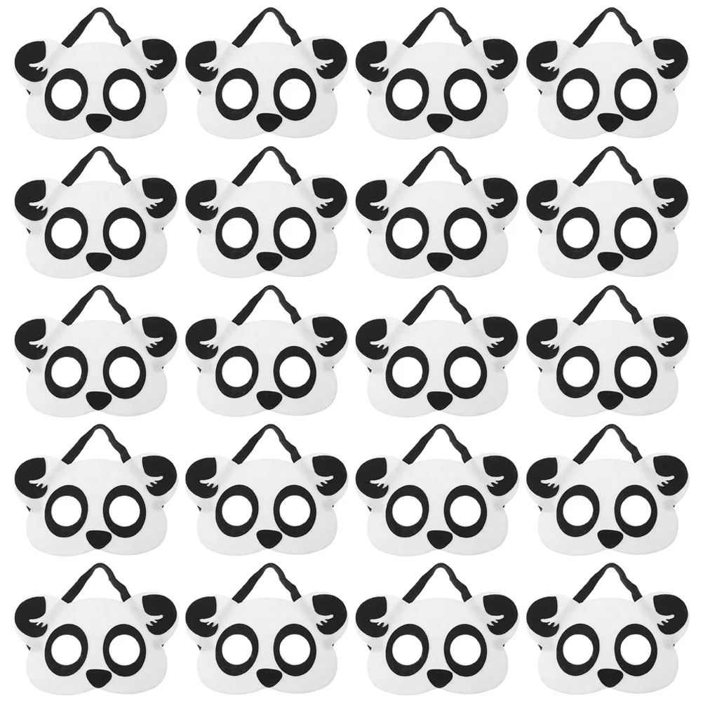 20 Pcs Animal Panda Mask Felt Halloween Masquerade Non-woven Fabric Lovely Parent-child Outfit
20 Pcs Animal Panda Mask Felt Halloween Masquerade Non-woven Fabric Lovely Parent-child Outfit