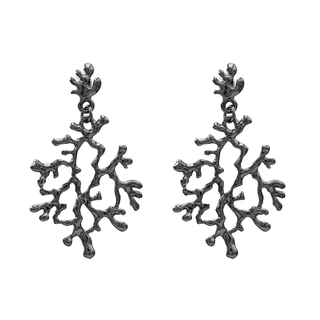Fashion Black Silver Color Branch Coral Shape Metal Dangle Earrings for Women Charm Personalized Summer Beach Party Jewelry
Fashion Black Silver Color Branch Coral Shape Metal Dangle Earrings for Women Charm Personalized Summer Beach Party Jewelry
