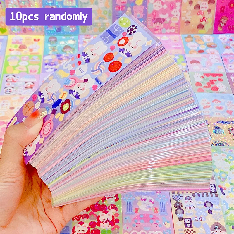 10Pcs Kawaii Handbook Stickers Cartoon Collage Laser Sticker DIY Decorative Material Scrapbooking Stationery School Supplies
10Pcs Kawaii Handbook Stickers Cartoon Collage Laser Sticker DIY Decorative Material Scrapbooking Stationery School Supplies