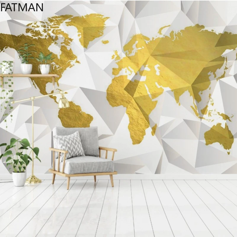 Пользовательские обои FATMAN, Современная Минималистичная Золотая фольга, карта, 3D геометрический фон, декоративная настенная роспись для офи...
Пользовательские обои FATMAN, Современная Минималистичная Золотая фольга, карта, 3D геометрический фон, декоративная настенная роспись для офи...