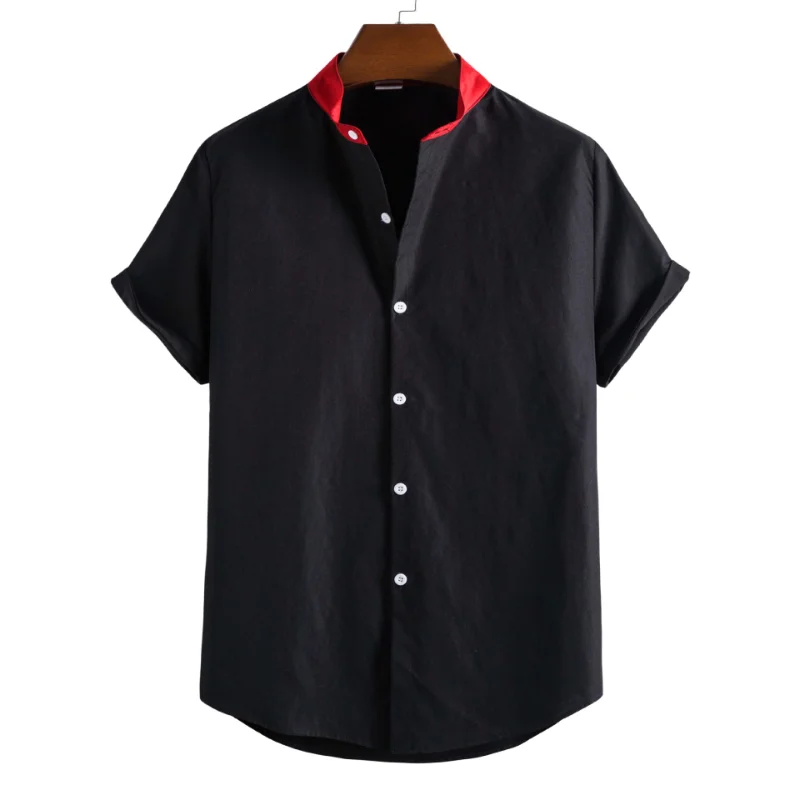 Camisas Para Hombre 2022 New Simple Fashion Stand Collar Men's Short Sleeve Shirt Men's Clothing
Camisas Para Hombre 2022 New Simple Fashion Stand Collar Men's Short Sleeve Shirt Men's Clothing