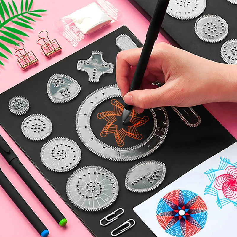 Funny Interlocking Gears Wheel Spirograph Drawing Toys Creative Educational Toy For Children Painting Accessories Craft For Kids
Funny Interlocking Gears Wheel Spirograph Drawing Toys Creative Educational Toy For Children Painting Accessories Craft For Kids