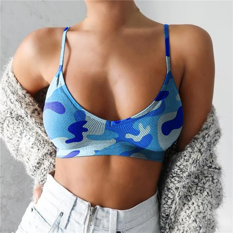 Summer Sexy Women Crop Top Camouflage Halter Strappy Elastic Sports Bra Camisole Crop Tank Tops Bra Bustier Vest Underwear
Summer Sexy Women Crop Top Camouflage Halter Strappy Elastic Sports Bra Camisole Crop Tank Tops Bra Bustier Vest Underwear