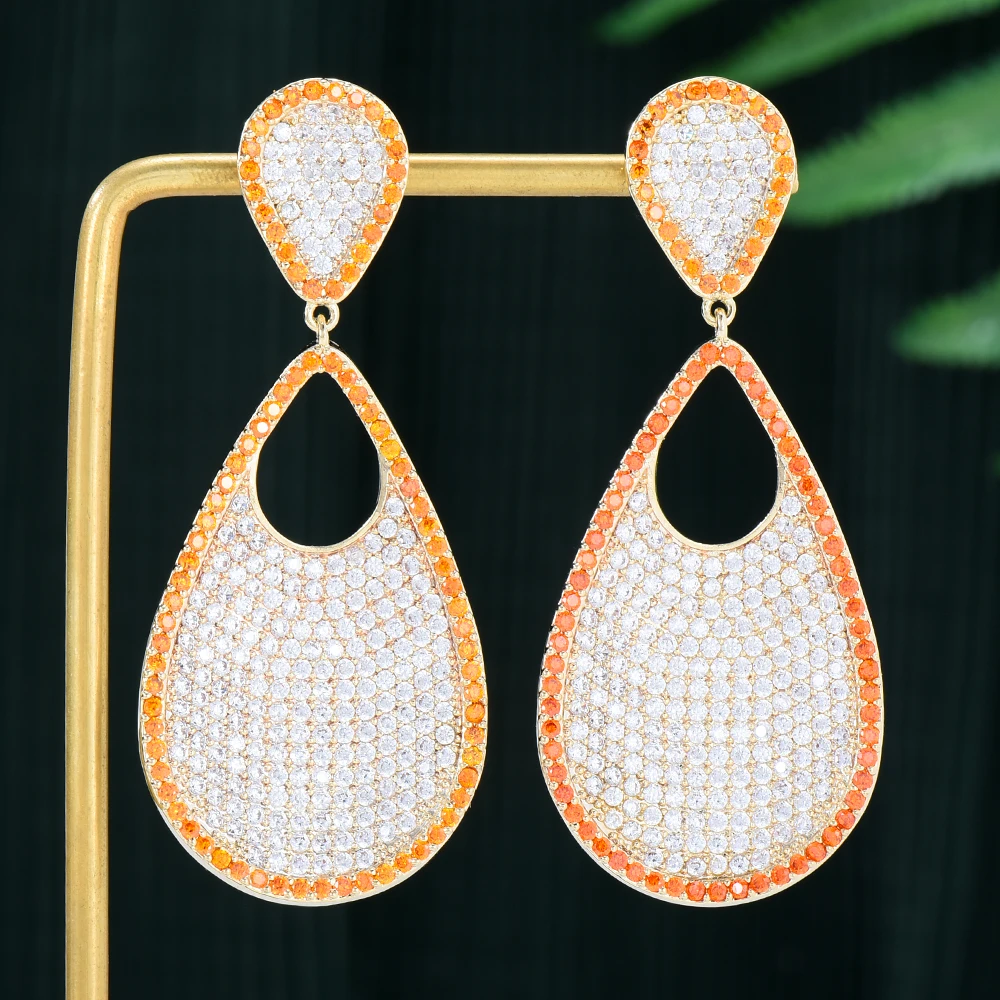 Blachette Fashion High Quality Women Wedding Party Daily Luxury Full Cubic Zircon Dubai Waterdrop Earrings Bridal Trendy Jewelry
Blachette Fashion High Quality Women Wedding Party Daily Luxury Full Cubic Zircon Dubai Waterdrop Earrings Bridal Trendy Jewelry