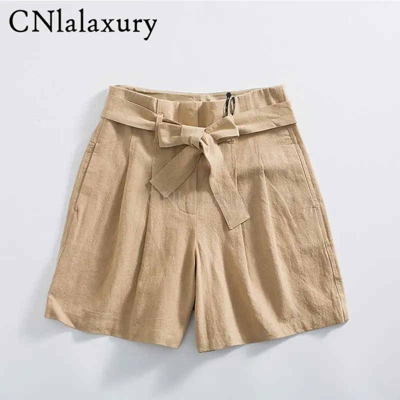 CNlalaxury 2023 New Woman Summer Fashion Casual High Waist Lacing Linen Loose Wide Leg Shorts Versatile Female Bottoms Chic
CNlalaxury 2023 New Woman Summer Fashion Casual High Waist Lacing Linen Loose Wide Leg Shorts Versatile Female Bottoms Chic