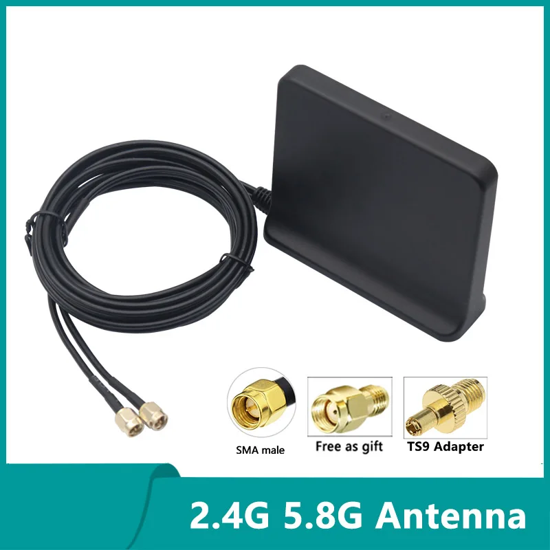 

Signal Booster 2.4G 5.8G Dual Band Small Sucker Antenna 15dbi High Gain WiFi Omni Amplifier SMA Male for Zigbee Blueteeth Module