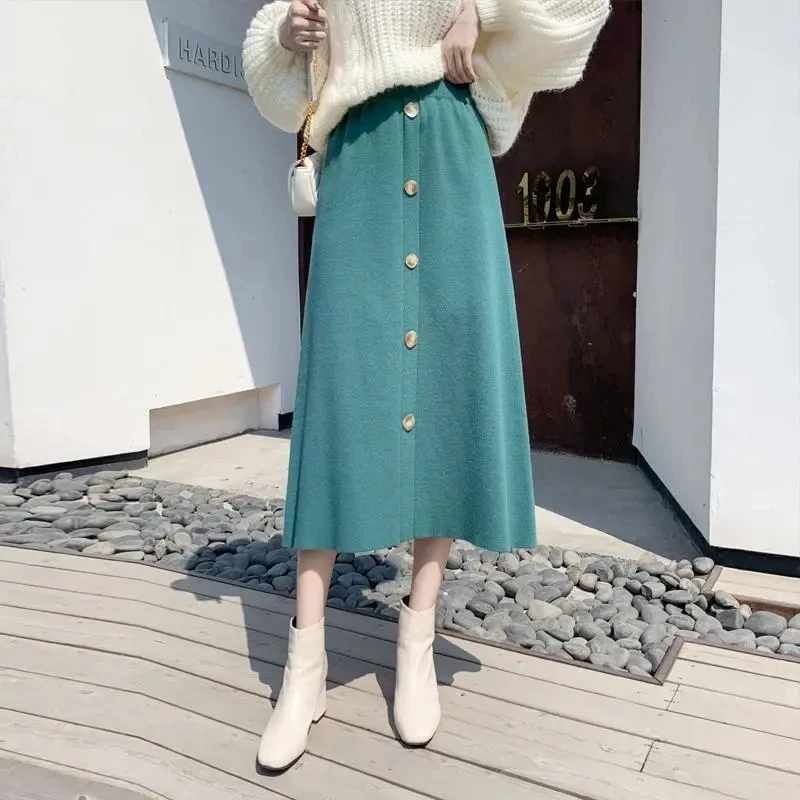 Autumn Winter Casual Soft Solid Fashion For Women's Dress Knitted Sweater Long Skirt Slim Warm Grace Temperament Button Office
Autumn Winter Casual Soft Solid Fashion For Women's Dress Knitted Sweater Long Skirt Slim Warm Grace Temperament Button Office