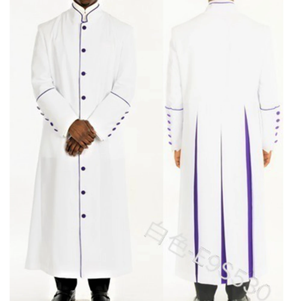 Medieval Men's Robe Jacket Single Breasted Roman Pastor Robe Cassock Clergy Vestment
Medieval Men's Robe Jacket Single Breasted Roman Pastor Robe Cassock Clergy Vestment