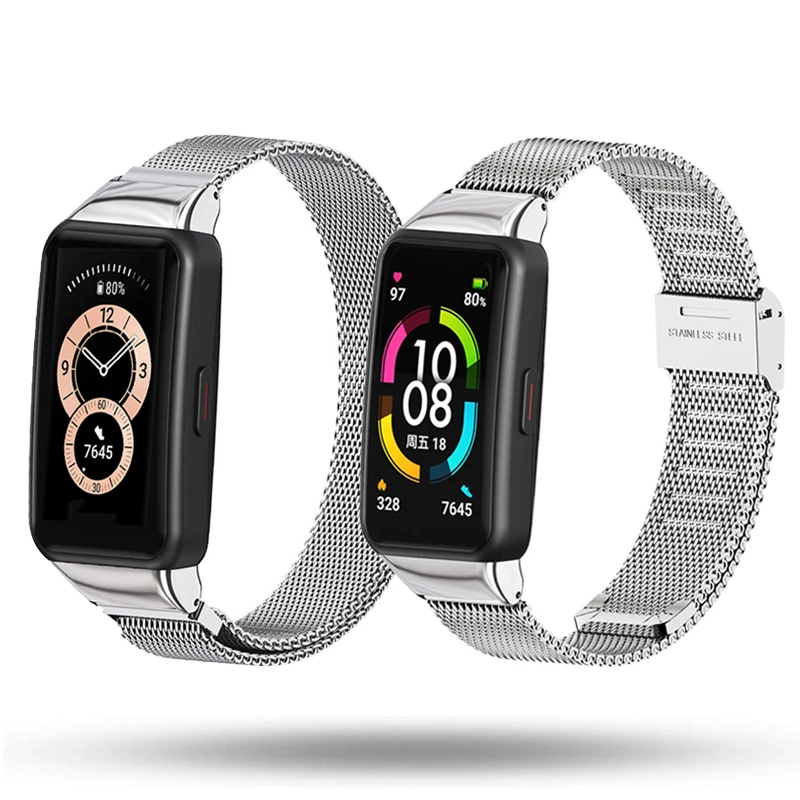 Magnetic loop For Huawei Band 6 Smart Band Stainless Steel Bracelet For Huawei Band 6 Pro Metal Strap For Honor Band 6 Watchband
Magnetic loop For Huawei Band 6 Smart Band Stainless Steel Bracelet For Huawei Band 6 Pro Metal Strap For Honor Band 6 Watchband
