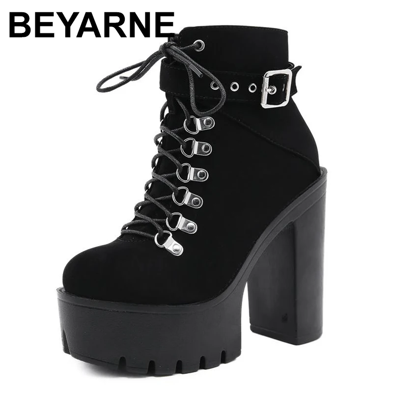Lace Up Women Boots Platform Buckle Boot Winter Shoes Thick Heel Autmn Boots With Zipper Ankle Strap Black Suede Gothic
Lace Up Women Boots Platform Buckle Boot Winter Shoes Thick Heel Autmn Boots With Zipper Ankle Strap Black Suede Gothic