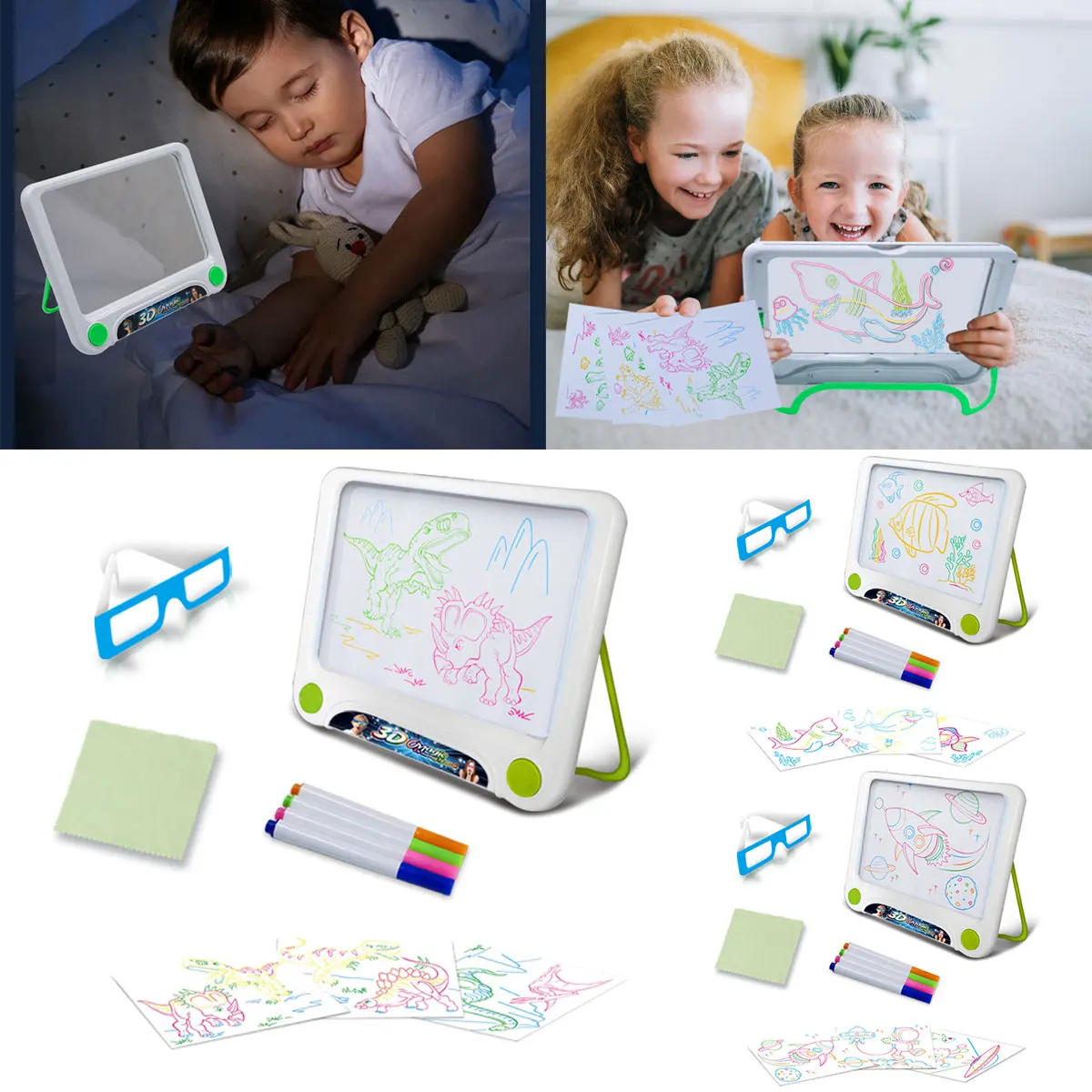 Creativity Drawing Board 3D Fluorescent Doodle Writing Tablet with Light Early Educational Development toys Gifts for children
Creativity Drawing Board 3D Fluorescent Doodle Writing Tablet with Light Early Educational Development toys Gifts for children
