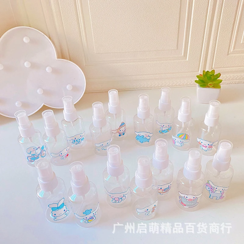 50Ml Sanrios Anime Kuromi Melody Cinnamoroll Transparent Spray Bottle Kawaii Alcohol Disinfectant Portable Perfume Gift - купить по