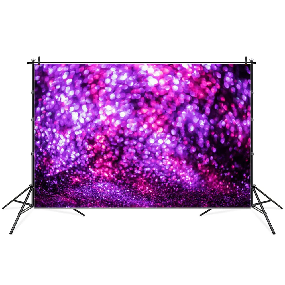 

Dark Purple Gradient Bokeh Glitters Photography Background Custom Baby Party Home Photocall Photo Booth Photographic Backdrops