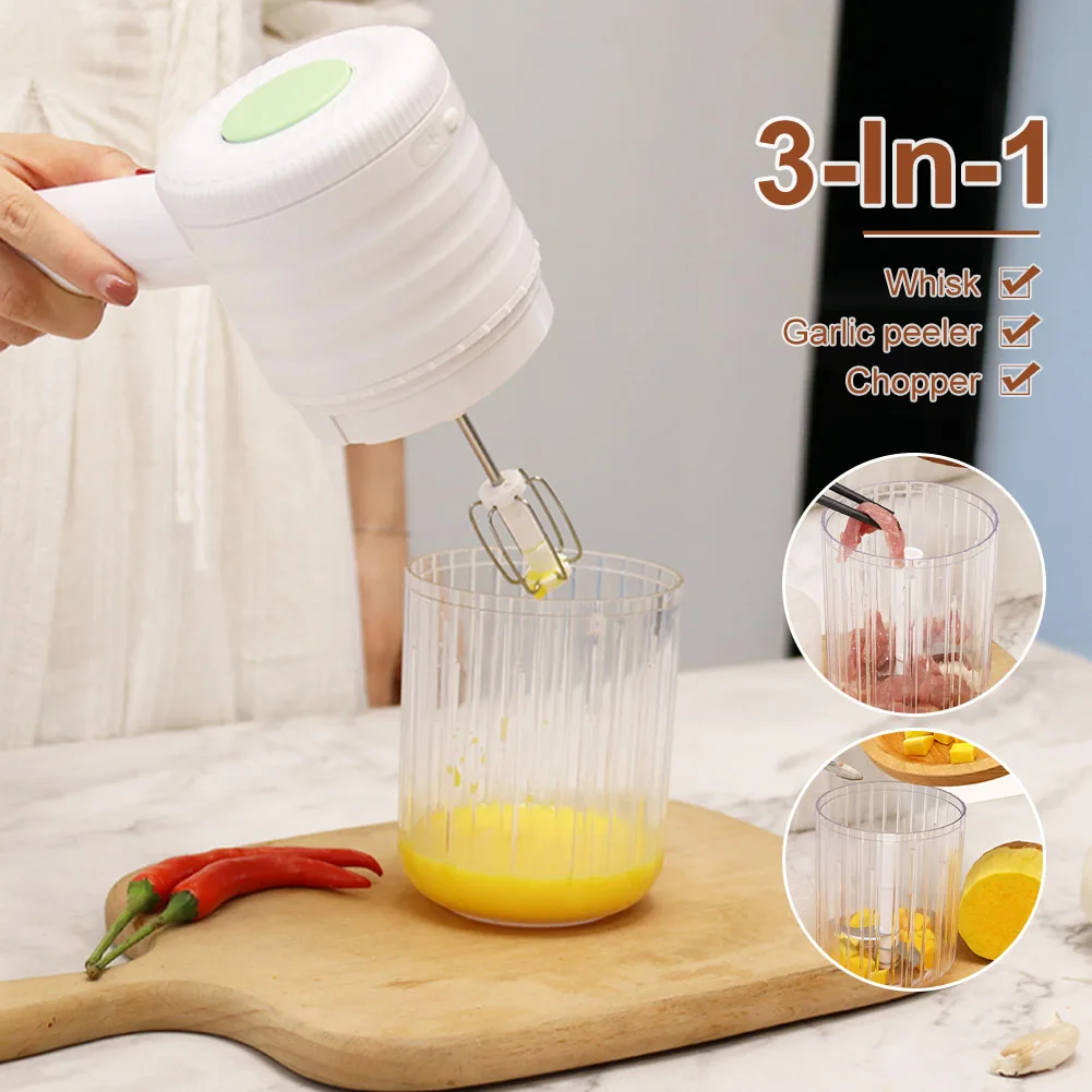 150ML Electric Food Chopper Rechargeable Multi-Function Food Processor Meat Grinder 3 Blade Attachment For Meat Garlic Herb Nut
150ML Electric Food Chopper Rechargeable Multi-Function Food Processor Meat Grinder 3 Blade Attachment For Meat Garlic Herb Nut