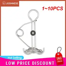 휴대용 스테인레스 스틸 방풍 텐트 캐노피 말뚝, 하이킹 데크 못, 못 로프 버클, 10 용수철 팩, 1 ~ 10 개
