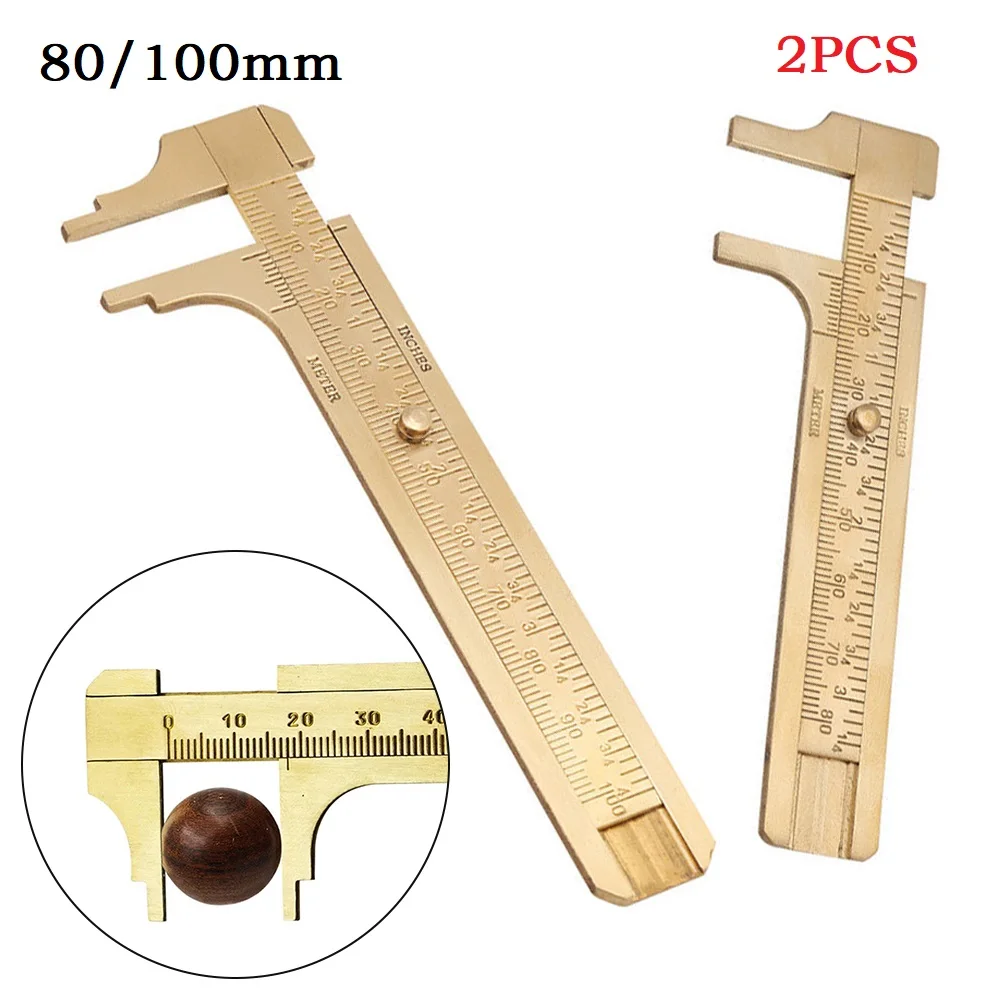 2pcs Vernier Caliper Ruler Brass Scale 80/100mm Sliding Gauge Caliper Double Scale Measuring Rulers Measurement Tool
2pcs Vernier Caliper Ruler Brass Scale 80/100mm Sliding Gauge Caliper Double Scale Measuring Rulers Measurement Tool