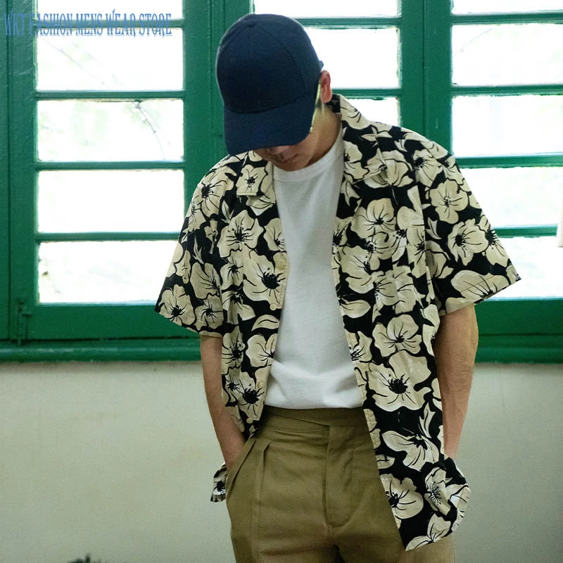 Black and White Shirts Hawaiian Cuban Collar Summer Short Sleeve Printed Shirt Men's Clothing Loose Thin Beach Casual Shirt
Black and White Shirts Hawaiian Cuban Collar Summer Short Sleeve Printed Shirt Men's Clothing Loose Thin Beach Casual Shirt